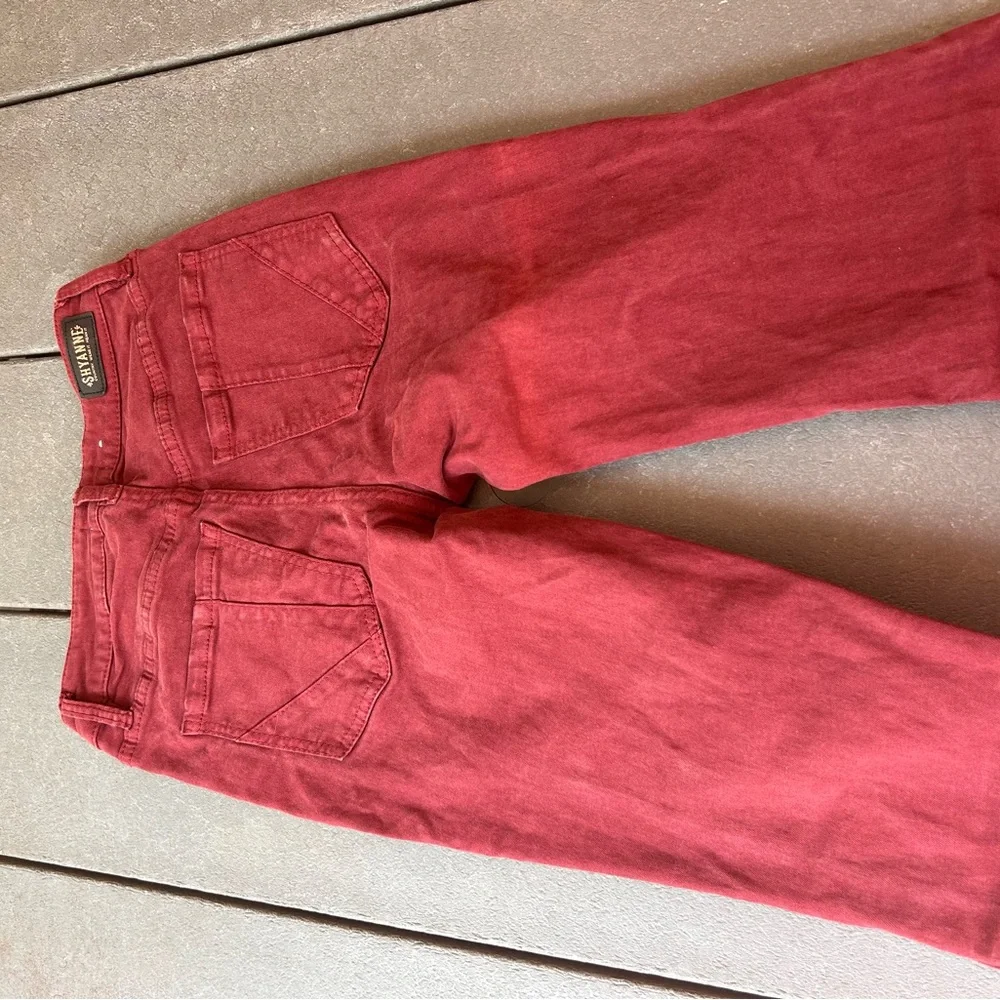 Shyanne Women's Wine High-Rise Jeans